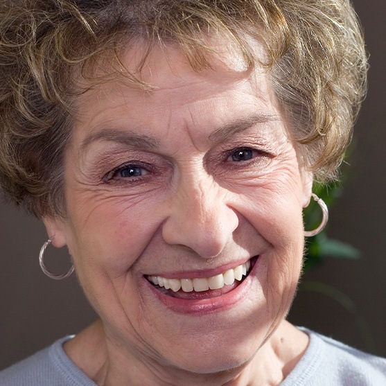 Female patient showing off beautiful smile