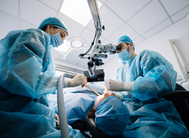 a dentist placing an implant